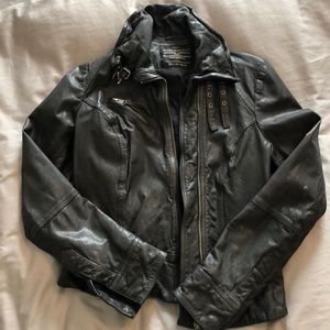 AllSaints Women’s Black Belvedere Leather Jacket